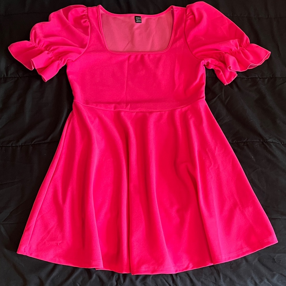 SHEIN Pink Midi Dress